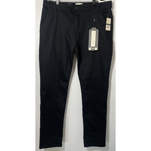 Scott James Slim Fit Stretch Pants Men's 36x32 5-Pocket SJP-94248-Blk Black - Picture 1 of 16